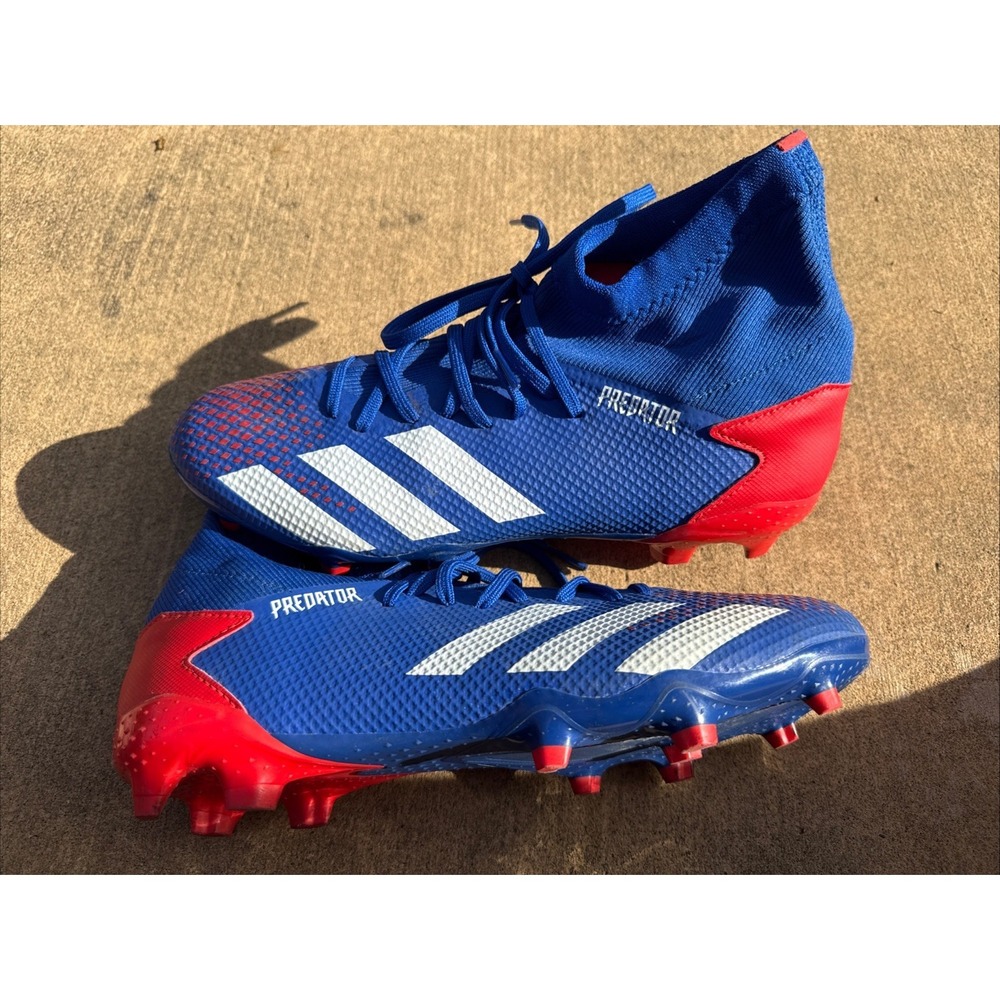 Adidas PREDATOR 20.3 FG Football Cleats Blue White Red EG0964 Mens‎ 9.5